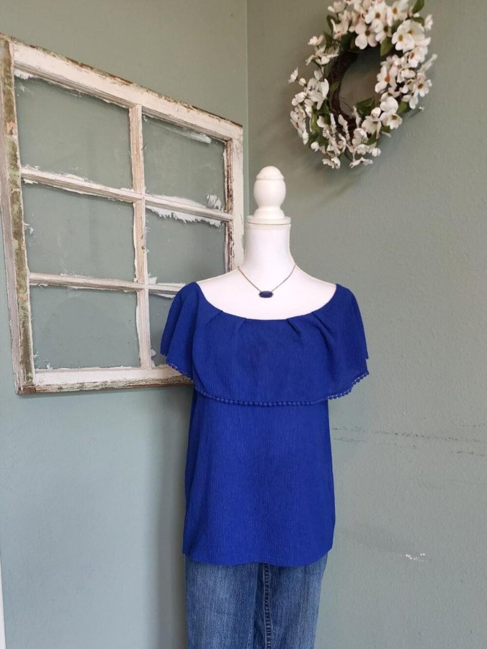 Women's Royal Blue Top Size M